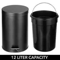 12-Liter Bathroom Step Trash Can 14 12-Liter Bathroom Step Trash Can -Home storage 2000 Square JPG 18813MDBST detail