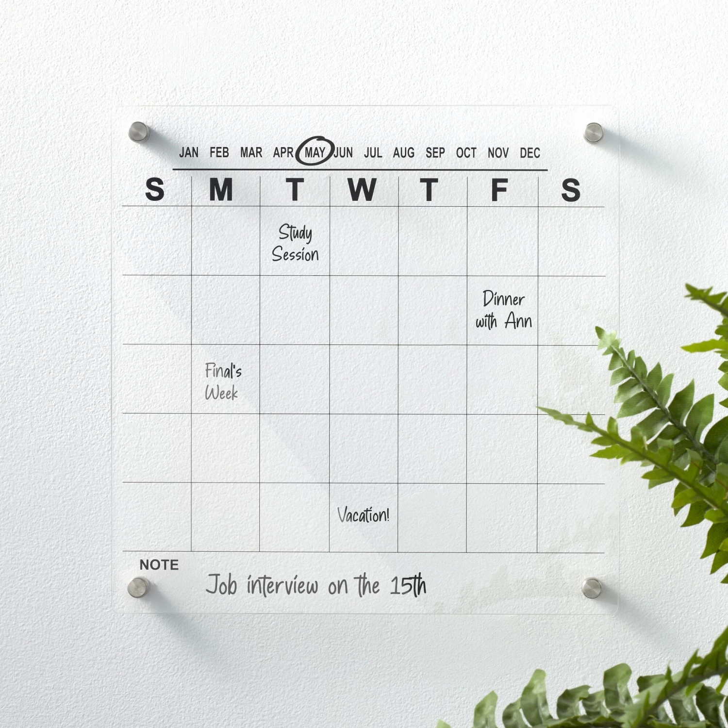 Wall Mount Monthly Calendar With Marker 3 Wall Mount Monthly Calendar With Marker - Image 3