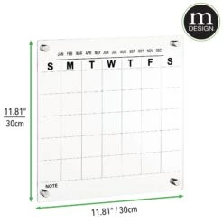 Wall Mount Monthly Calendar With Marker 12 Wall Mount Monthly Calendar With Marker -Home storage 2000 Square JPG 19218MDHS dims