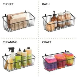 Wire Wall Baskets 6 X 16 X 6 -Home storage 2000 Square JPG 19246MDHS.PT03