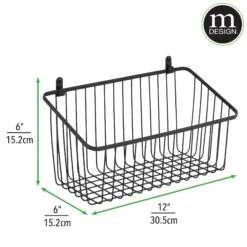 Wire Wall Baskets 6 X 12 X 6 -Home storage 2000 Square JPG 19250MDHS.PT04