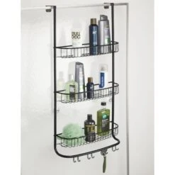 3-Tier Over-the-Door Shower Caddy With 8 Hooks -Home storage 2000 Square JPG 19488MDBST.PT04