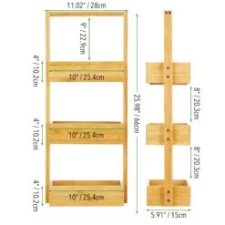 3-Tier Bamboo Storage Tower 8 3-Tier Bamboo Storage Tower -Home storage 2000 Square JPG 19563MDBST 20dims