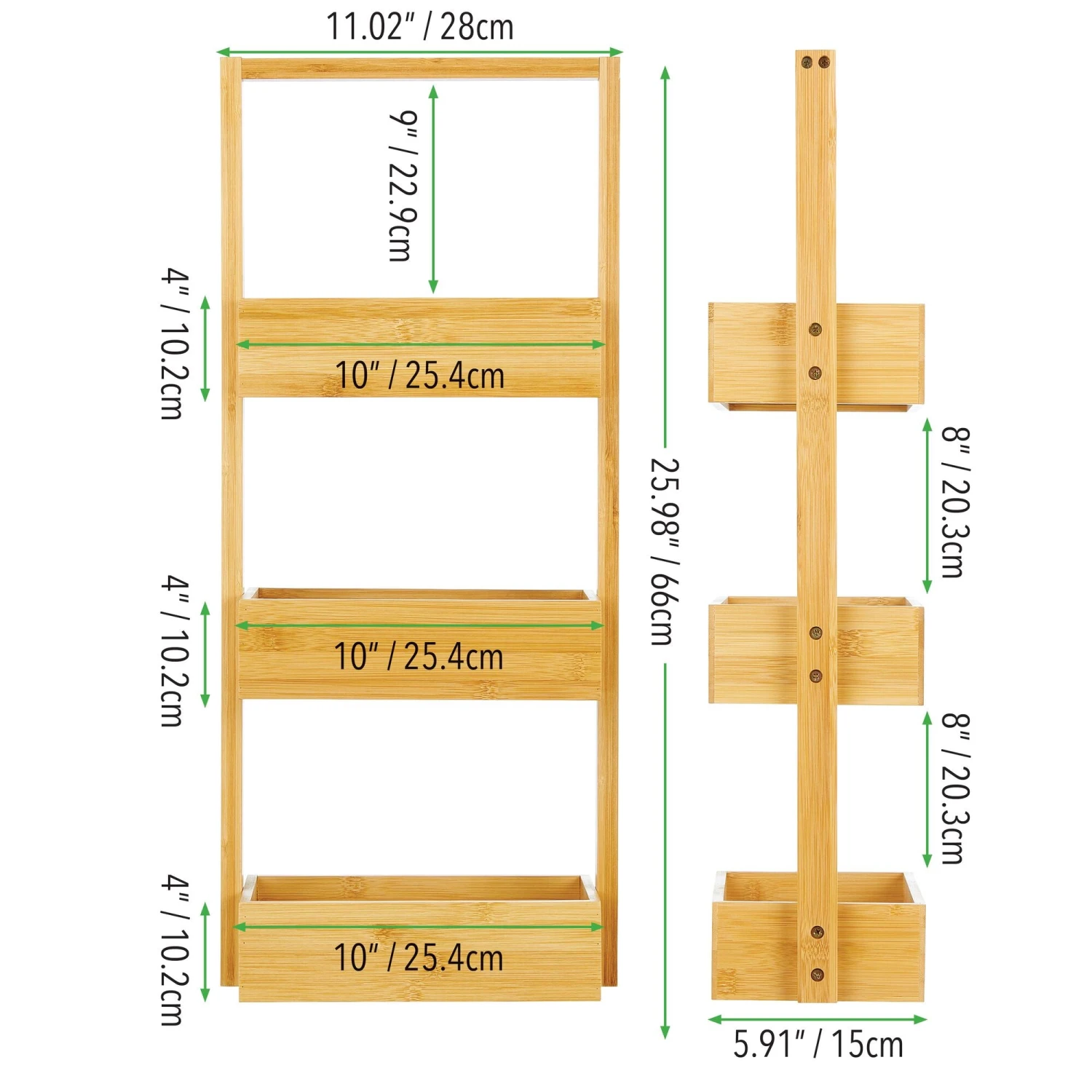 3-Tier Bamboo Storage Tower 4 3-Tier Bamboo Storage Tower - Image 4