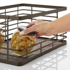 Stackable Wire Pantry Baskets 11 X 18 X 7.5 -Home storage 2000 Square JPG 19818MDK detail