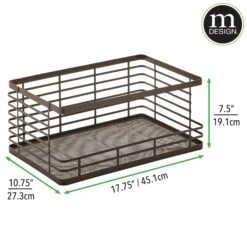 Stackable Wire Pantry Baskets 11 X 18 X 7.5 -Home storage 2000 Square JPG 19818MDK dims