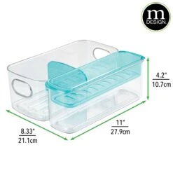 Baby Bottle Bin With Removable Tray 11 X 8 X 4 -Home storage 2000 Square JPG 1988MDB.DIMS