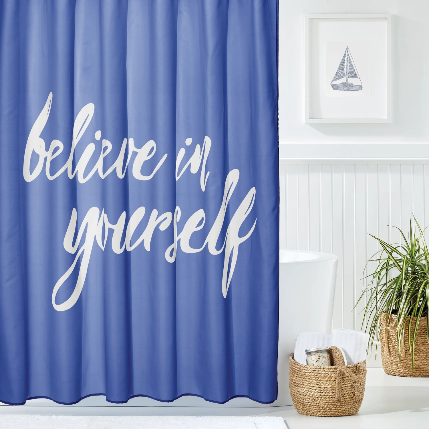Believe In Yourself Shower Curtain 4 Believe In Yourself Shower Curtain - Image 4