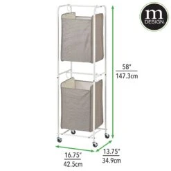 2-Tier Double Hamper -Home storage 2000 Square JPG 20016MDL dims