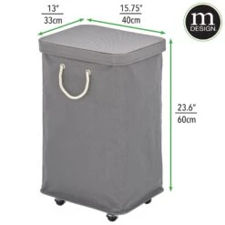 Rolling Laundry Hamper -Home storage 2000 Square JPG 20019MDL dims