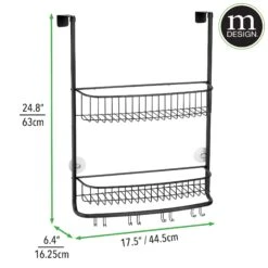 Over-the-Door Shower Caddy With 8 Hooks -Home storage 2000 Square JPG 20063MDBST detail3