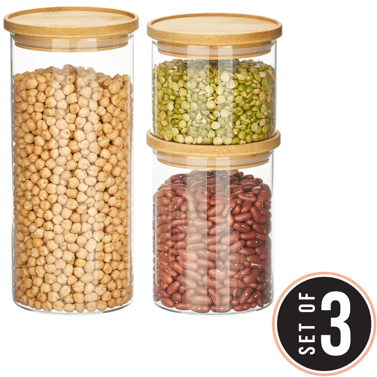 3-Piece Kitchen Canister Set 4 3-Piece Kitchen Canister Set - Image 4