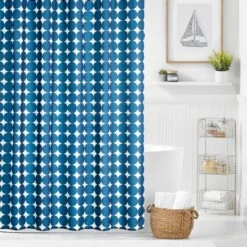 Polka Dot Shower Curtain -Home storage 2000 Square JPG 21099MDSC 5