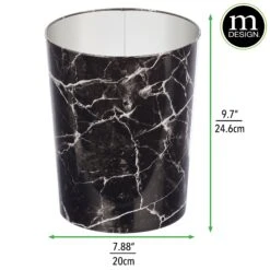 6.4-Liter Small Tapered Bathroom Trash Can -Home storage 2000 Square JPG 21135MDBST.DIMS