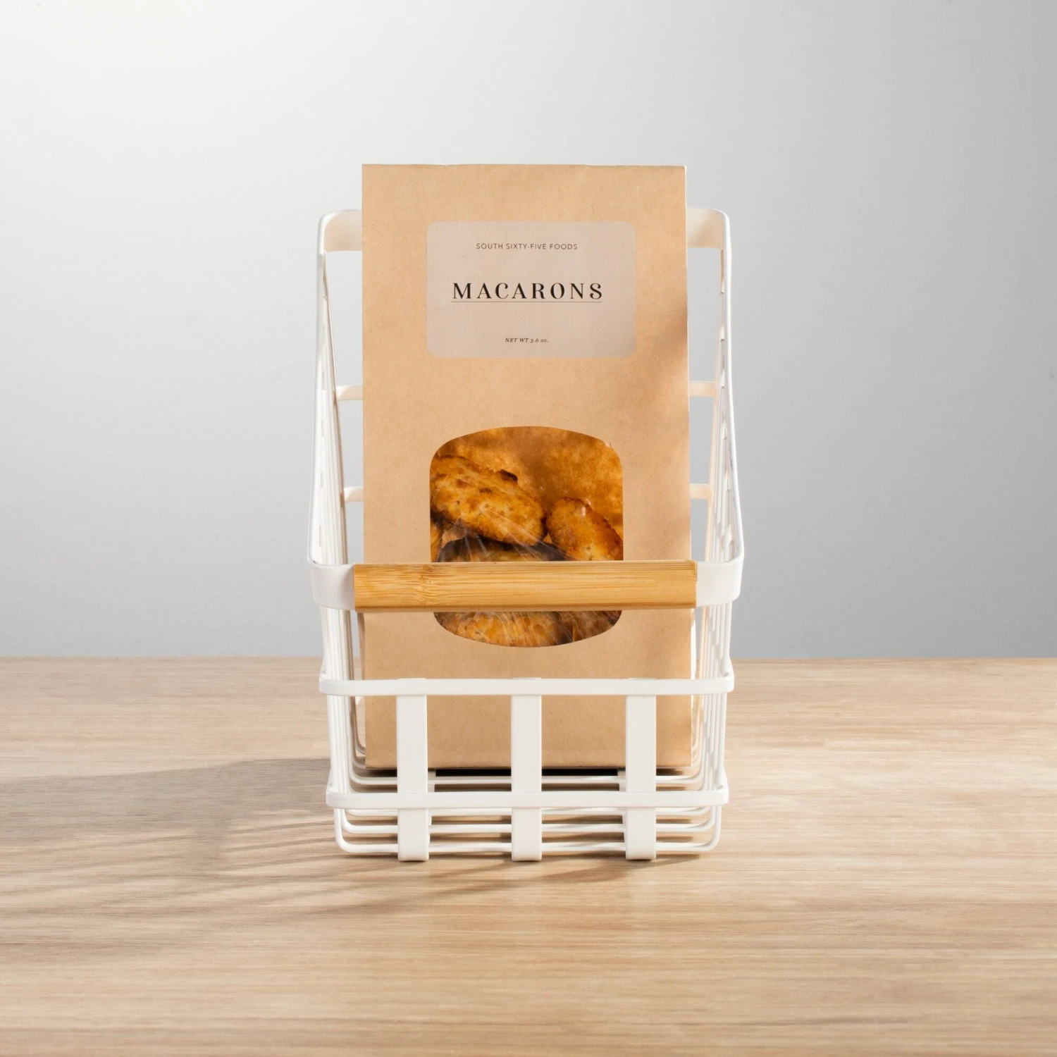 Wire Pantry Basket With Bamboo Handle 12 X 6 X 8 1 Wire Pantry Basket With Bamboo Handle 12 X 6 X 8