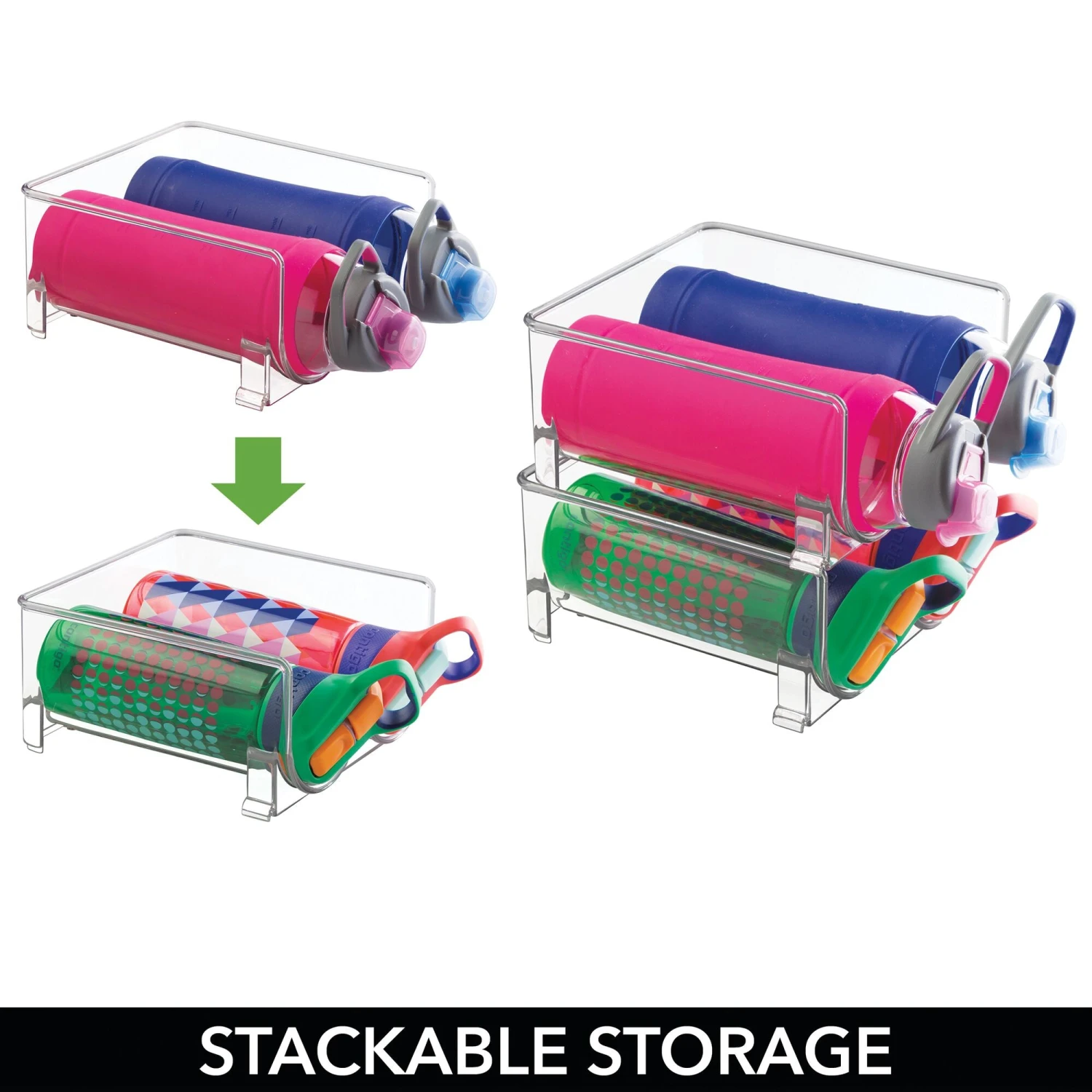 Stackable Double Bottle Storage Rack 4 Stackable Double Bottle Storage Rack - Image 4