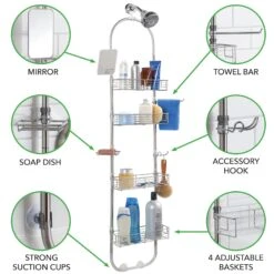 Adjustable Hanging Shower Caddy 7 Adjustable Hanging Shower Caddy -Home storage 2000 Square JPG 2276MDBST.PT02