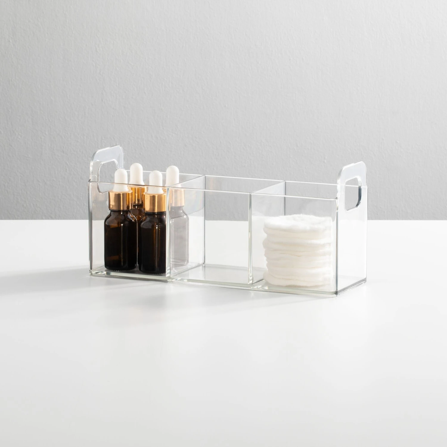 3-Section Cosmetic Organizer Caddy 1 3-Section Cosmetic Organizer Caddy