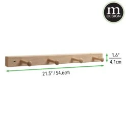 4-Hook Wood Wall Rack -Home storage 2000 Square JPG 3707MDCO.PT01