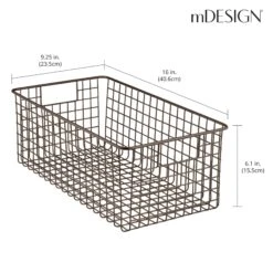 Wire Pantry Basket 16 X 9.25 X 6 -Home storage 2000 Square JPG 4805MDK Dimensions