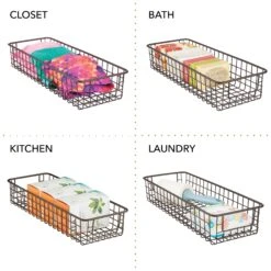 Wire Pantry Basket 16 X 6 X 3 9 Wire Pantry Basket 16 X 6 X 3 -Home storage 2000 Square JPG 4806MDK.PT01