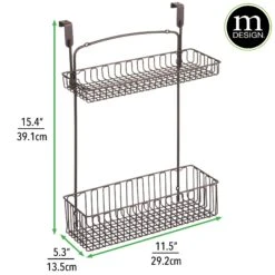 2-Tier Over The Cabinet Door Organizer 5 X 11.5 X 15 14 2-Tier Over The Cabinet Door Organizer 5 X 11.5 X 15 -Home storage 2000 Square JPG 50161.DIMS