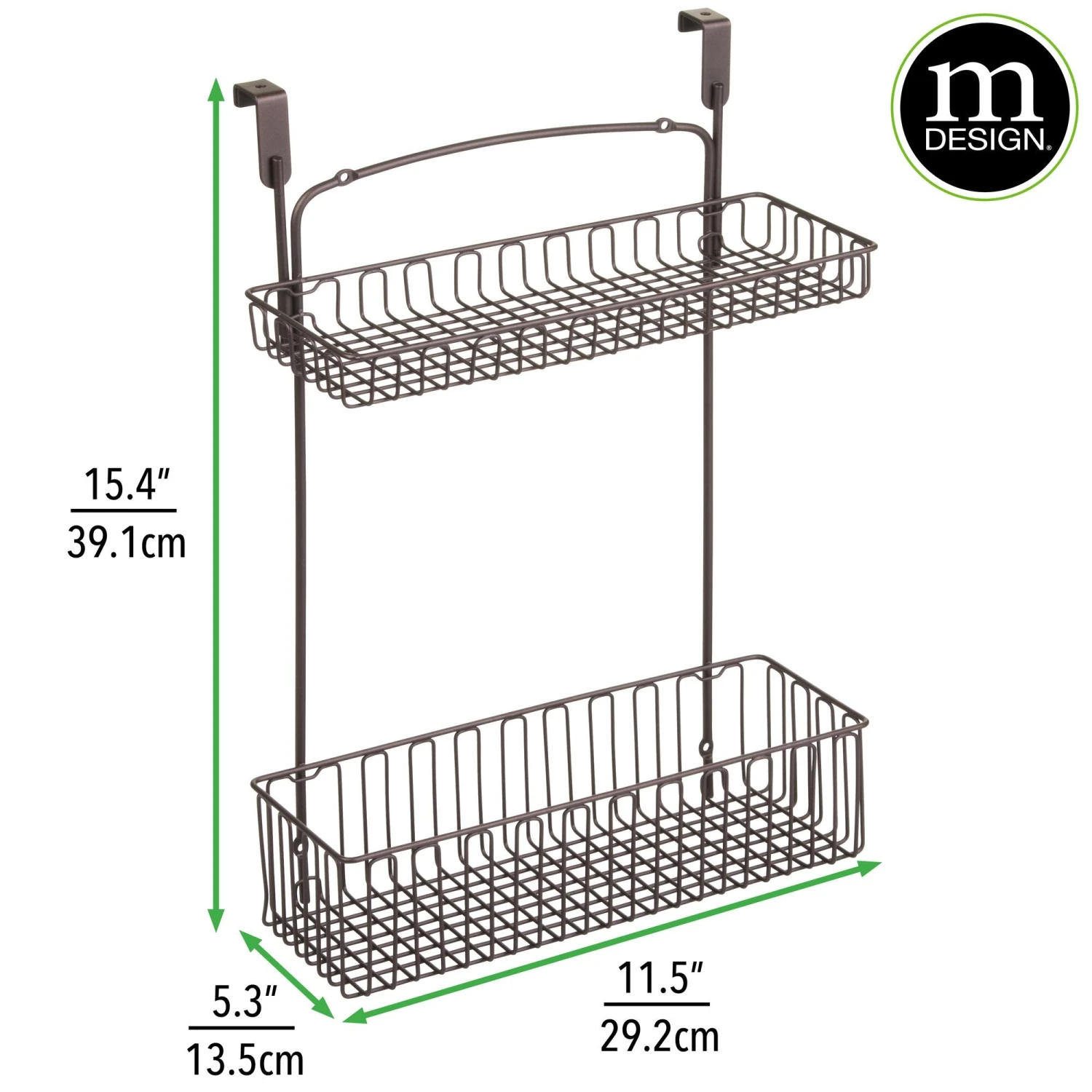 2-Tier Over The Cabinet Door Organizer 5 X 11.5 X 15 7 2-Tier Over The Cabinet Door Organizer 5 X 11.5 X 15 - Image 7