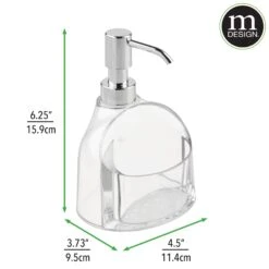 Liquid Soap Dispenser + Sponge Caddy -Home storage 2000 Square JPG 5632MDK Dimensions