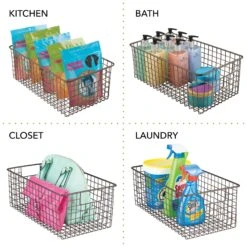 Wire Pantry Basket 16 X 9.25 X 6 -Home storage 2000 Square JPG 6369MDBST.PT01