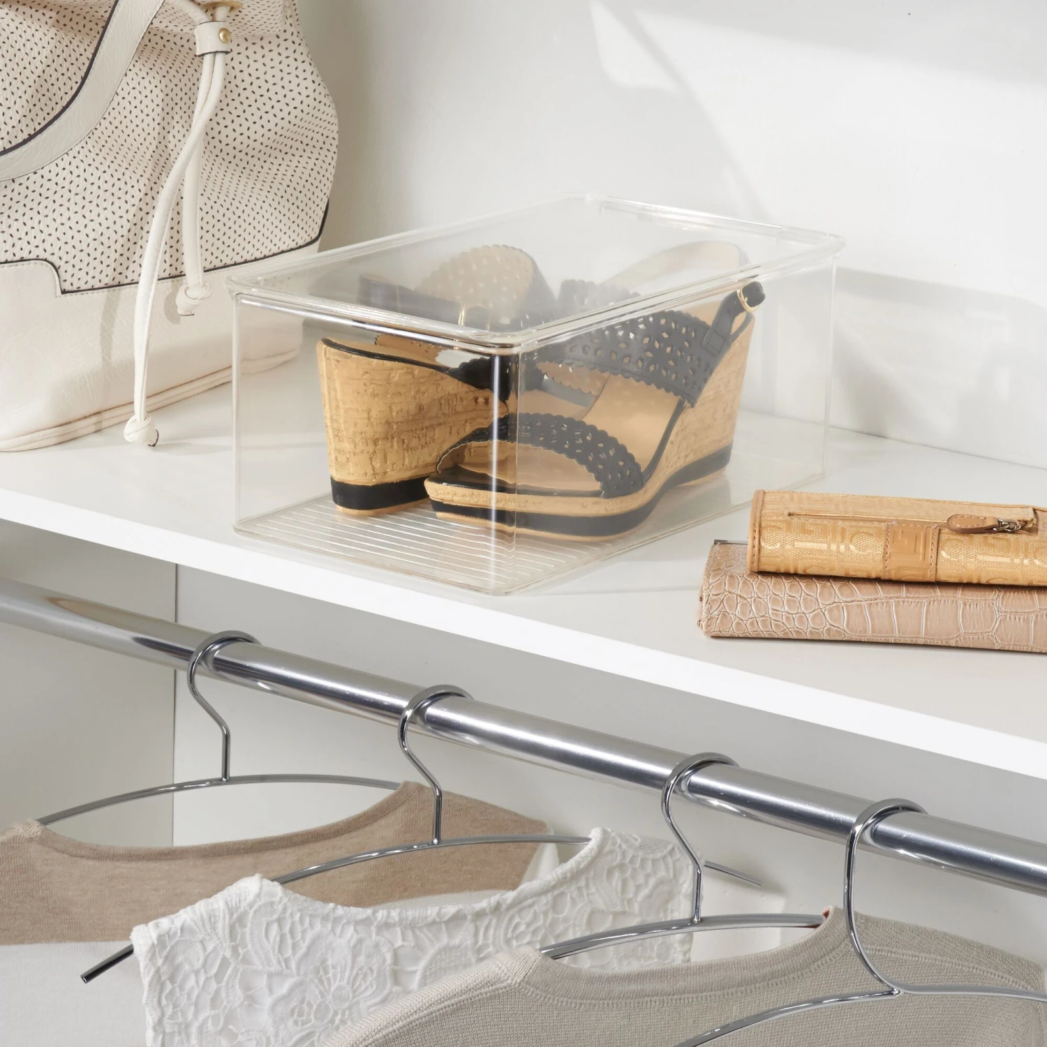 Clear Stackable Shoe Box 12.75 X 7.25 X 5 5 Clear Stackable Shoe Box 12.75 X 7.25 X 5 - Image 5