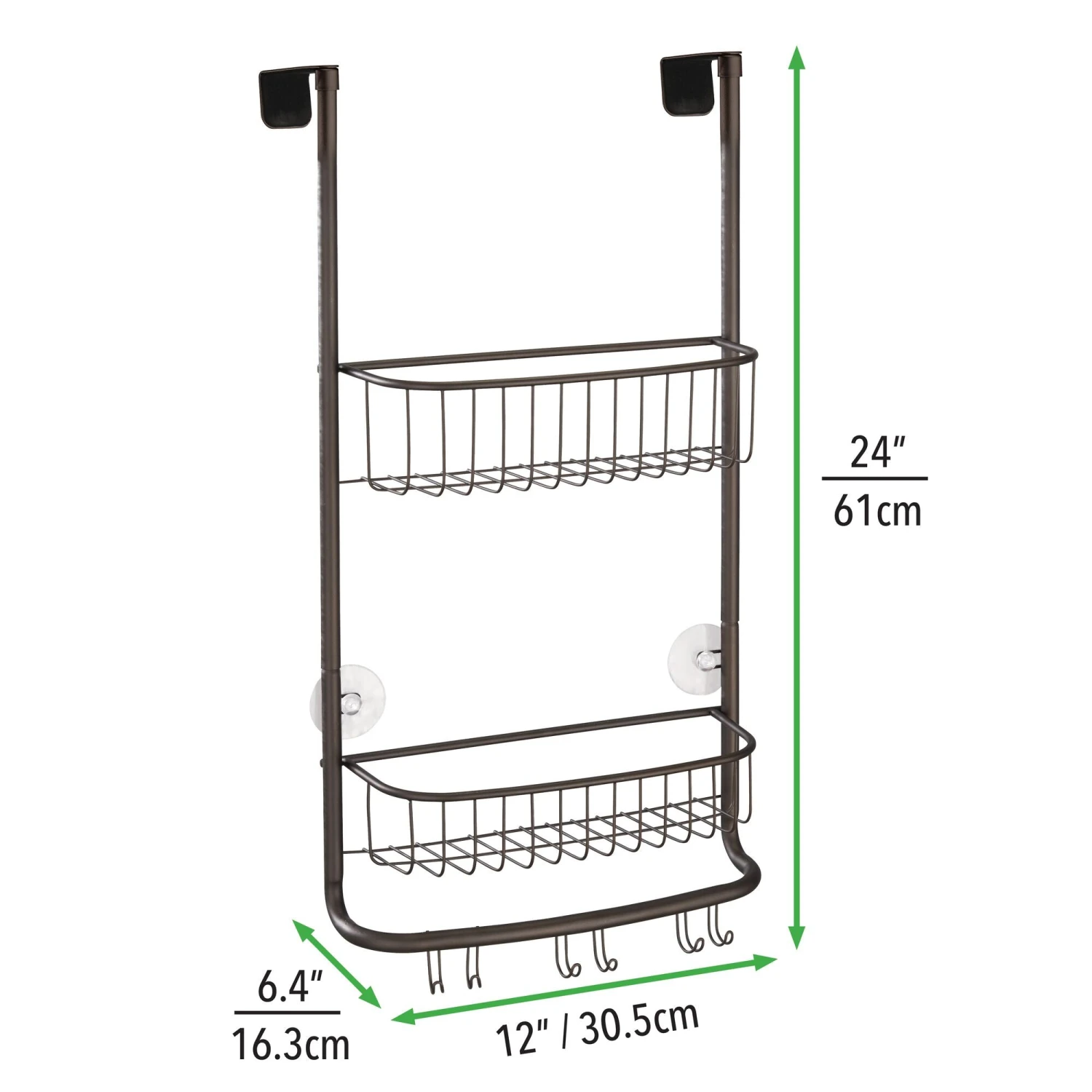 Over-the-Door Shower Caddy With 6 Hooks 6 Over-the-Door Shower Caddy With 6 Hooks - Image 6