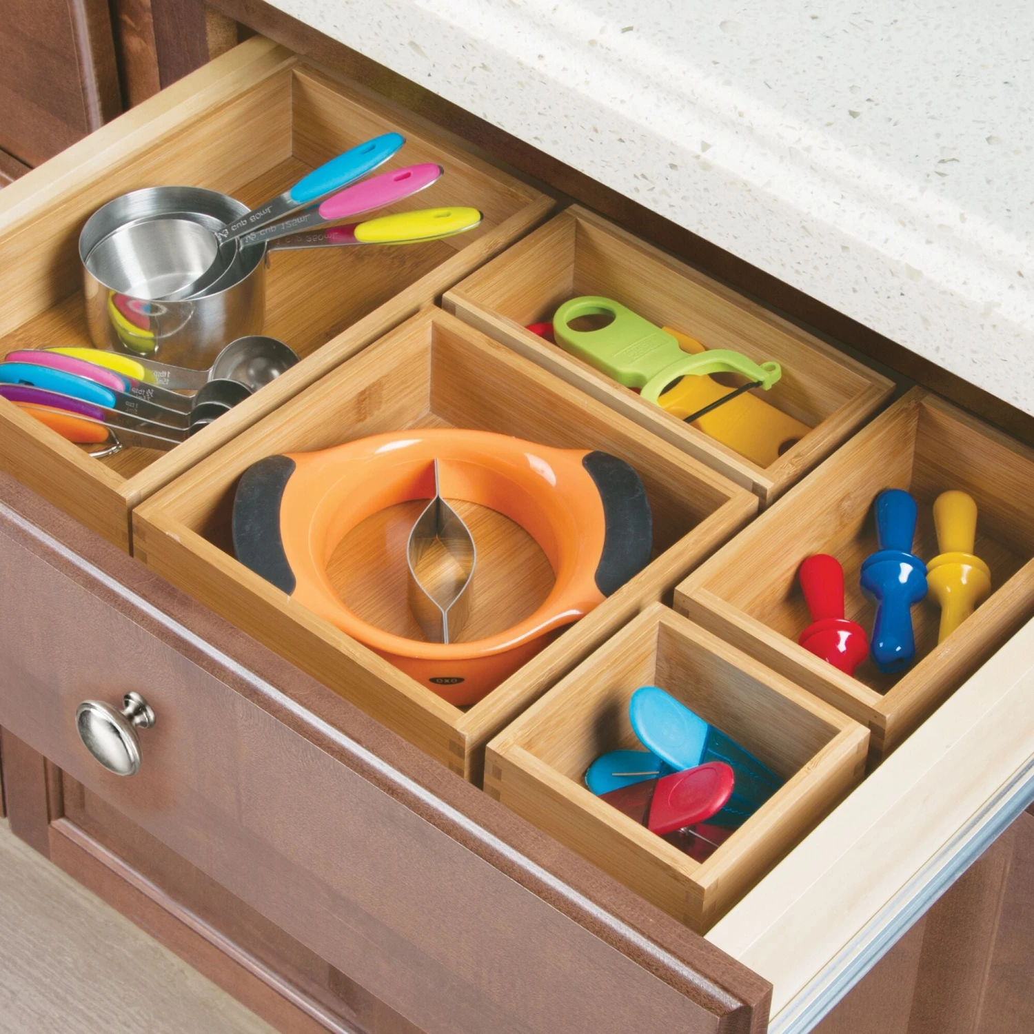 Bamboo Kitchen Drawer Organizer 10 X 6.5 X 2.5 2 Bamboo Kitchen Drawer Organizer 10 X 6.5 X 2.5 - Image 2