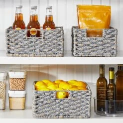 Hyacinth Kitchen Basket With Handles 12 X 9 X 6 9 Hyacinth Kitchen Basket With Handles 12 X 9 X 6 -Home storage 2000 Square JPG Pantry 20Group 2011
