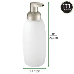 Glass Refillable Foaming Soap Pump Dispenser -Home storage 2000 Square JPG RFQ 2010468 20frost satin dims
