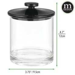 Acrylic Bathroom Canisters -Home storage 2000 Square JPG RFQ 2032557 20clear 20black dims