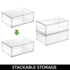 Stackable Closet Storage Drawer 12 X 16 X 6 -Home storage 2000 Square JPG RFQ 2033732 20clear detail1