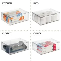 Stackable Closet Storage Drawer 12 X 16 X 6 -Home storage 2000 Square JPG RFQ 2033732 20clear detail2 1