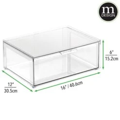 Stackable Closet Storage Drawer 12 X 16 X 6 -Home storage 2000 Square JPG RFQ 2033732 20clear detail4
