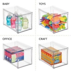 Stackable Closet Storage Drawer 12 X 8 X 8 -Home storage 2000 Square JPG RFQ 2040228 20clear detail2