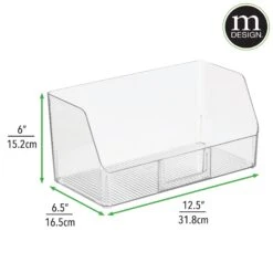 Open Front Bin With Label Holder 6.5 X 12.5 X 6 8 Open Front Bin With Label Holder 6.5 X 12.5 X 6 -Home storage 2000 Square JPG RFQ 2040244 20dims