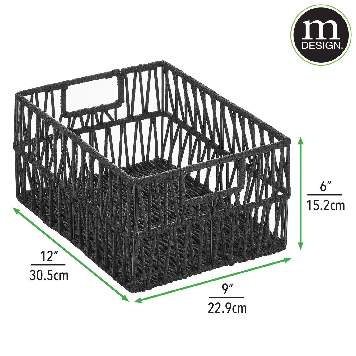 Macrame Wire + Cotton Rope Baskets 12 X 9 X 6 4 Macrame Wire + Cotton Rope Baskets 12 X 9 X 6 - Image 4