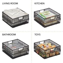 Cotton Rope Basket 13 X 12 X 6 11 Cotton Rope Basket 13 X 12 X 6 -Home storage 2000 Square JPG RFQ 2043508 20black detail2