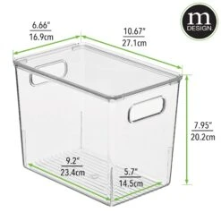 Stackable Bin Set 10 X 6 X 8 8 Stackable Bin Set 10 X 6 X 8 -Home storage 2000 Square JPG RFQ 2043524 20clear 20clear dims