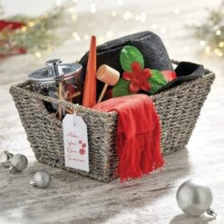 Woven Seagrass Basket 12 X 9 X 6 15 Woven Seagrass Basket 12 X 9 X 6 -Home storage 2000 Square JPG Snowman 20Basket 20RFQ 2033539 20gray 20wash