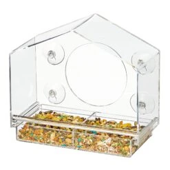 Acrylic Birdhouse + Feeder 9 Acrylic Birdhouse + Feeder -Home storage 2000 Square JPG WBOJ002 OLb