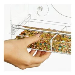 Acrylic Birdhouse + Feeder 8 Acrylic Birdhouse + Feeder -Home storage 2000 Square JPG WBOJ002 detail2