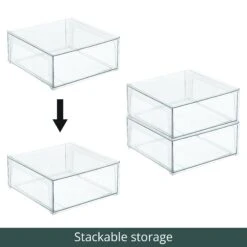 Stackable Bath Storage Drawer 15 X 14 X 6 -Home storage 20703MDCO Detail