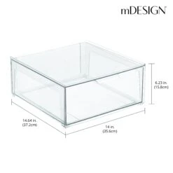 Stackable Bath Storage Drawer 15 X 14 X 6 -Home storage 20703MDCO Dimensions